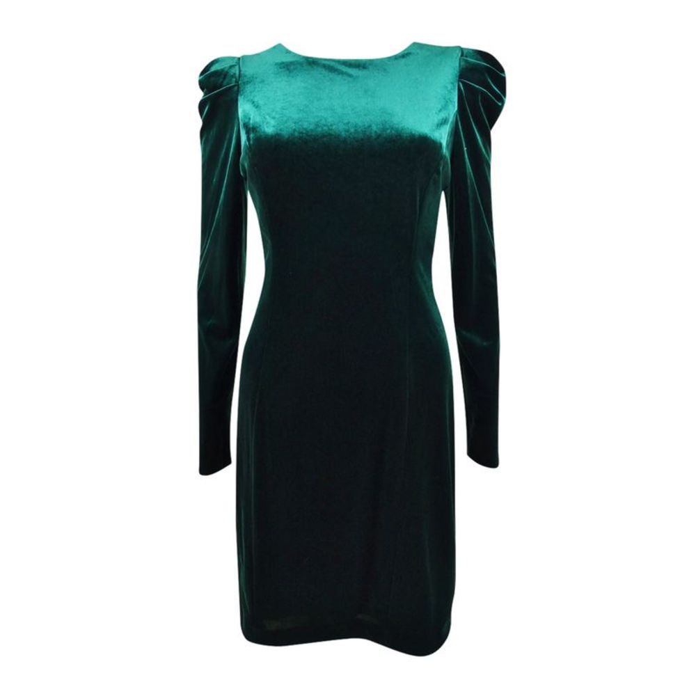 Vince Camuto Women's Velvet Puff-Sleeve Sheath Dress Sz 8